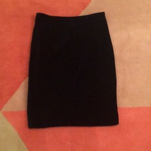 Ralph Lauren Black Velour Pencil Skirt